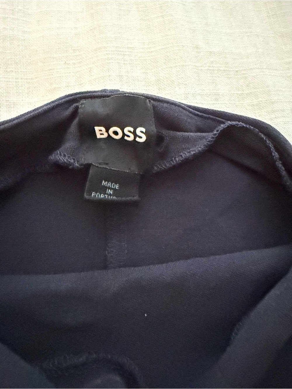 BOSS Ecreci Funnel Neck Cotton T-Shirt Sky Captain Blue NWOT Size S - Picture 7 of 10